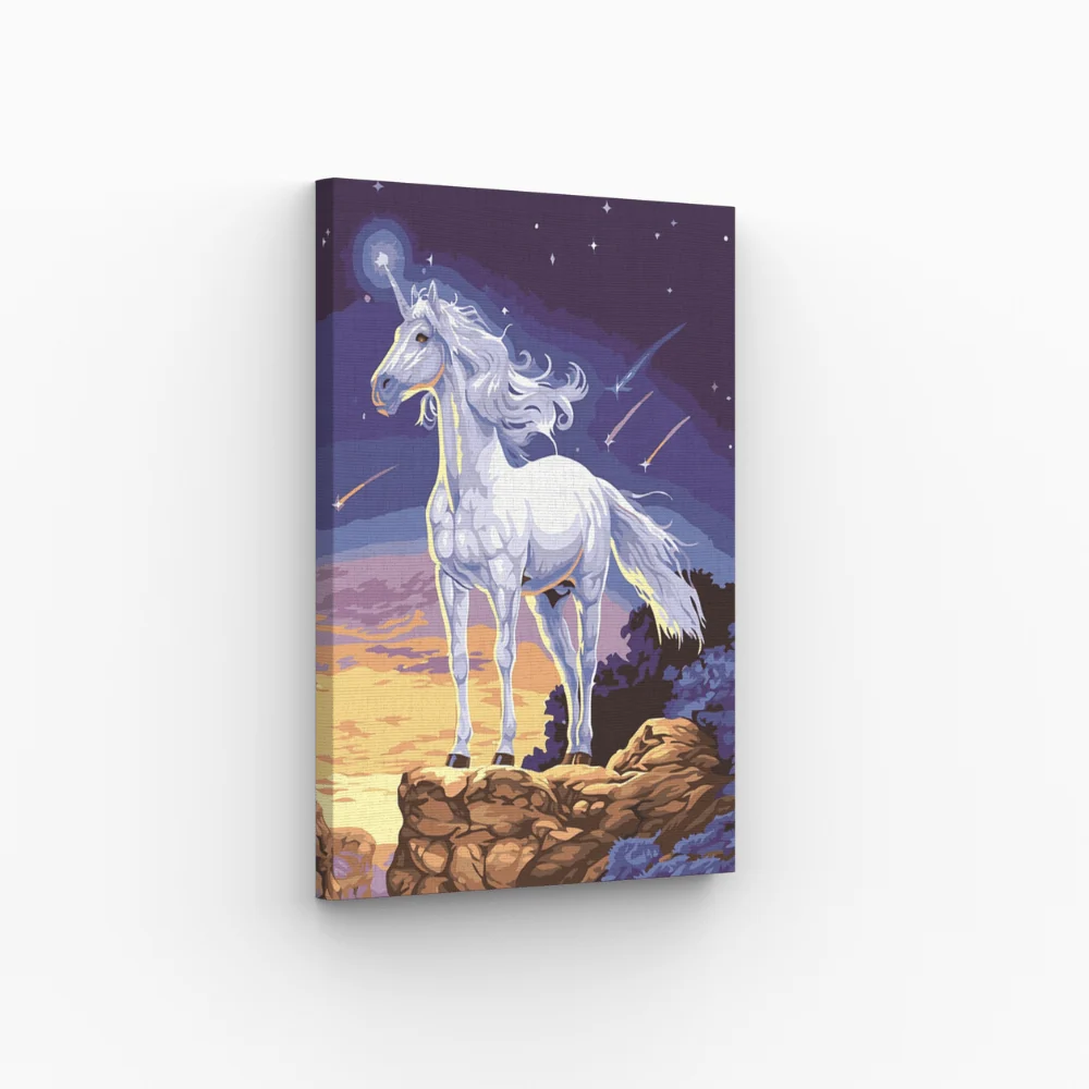 Licorne avec étoiles filantes