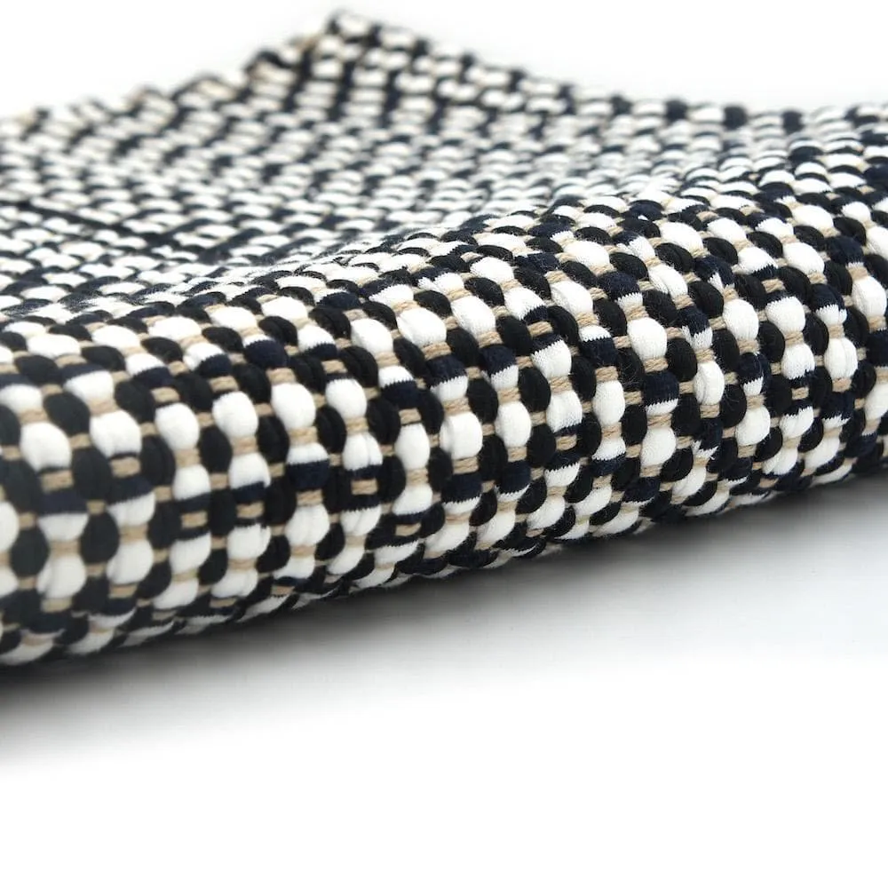 Tapis en coton 140x70 - Noir et beige LMPP