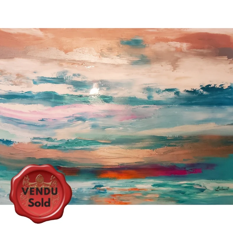 L'oeuvre abstraite Le lac du Zenith - Vendu
