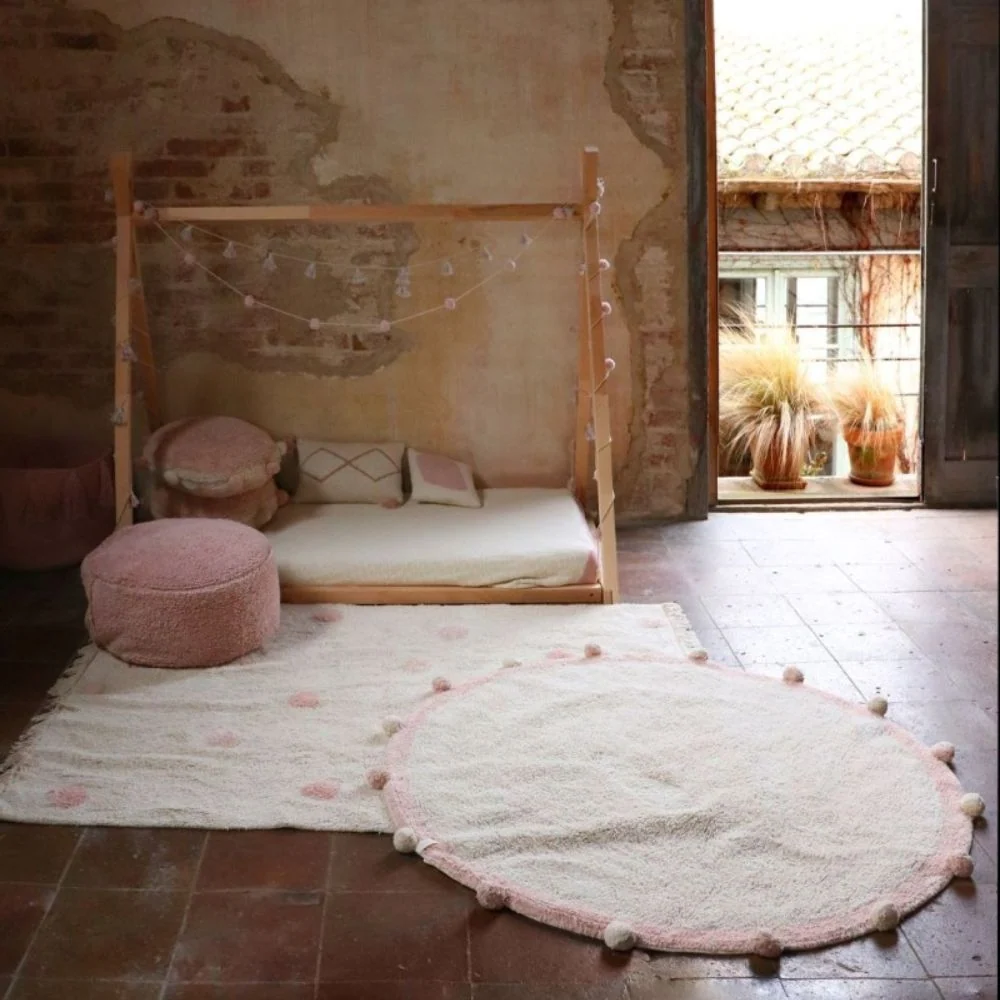 Lorena Canals Tapis enfant en coton Bubbly Vintage Nude 120cm