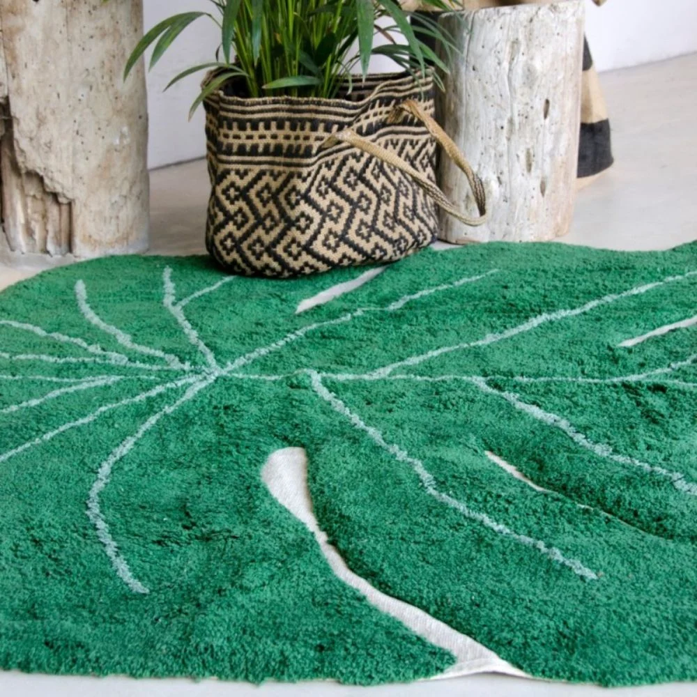 Lorena Canals Tapis pour enfants Monstera Leaf 120x160 cm