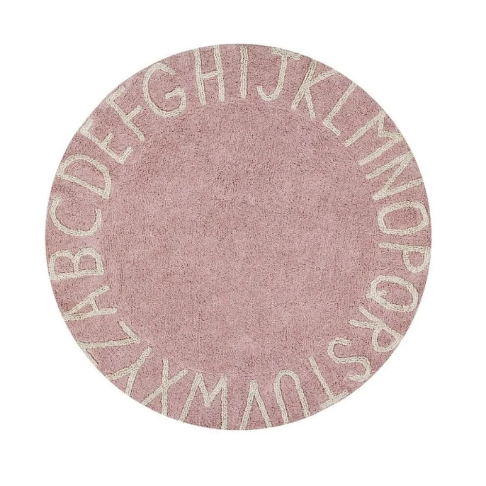 Lorena Canals Tapis rond pour enfants ABC Vintage Nude 150 cm
