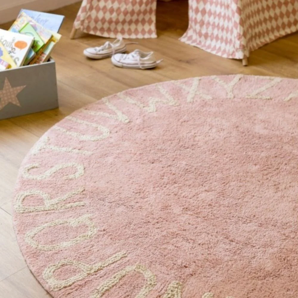 Lorena Canals Tapis rond pour enfants ABC Vintage Nude 150 cm