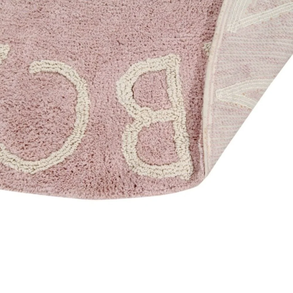 Lorena Canals Tapis rond pour enfants ABC Vintage Nude 150 cm