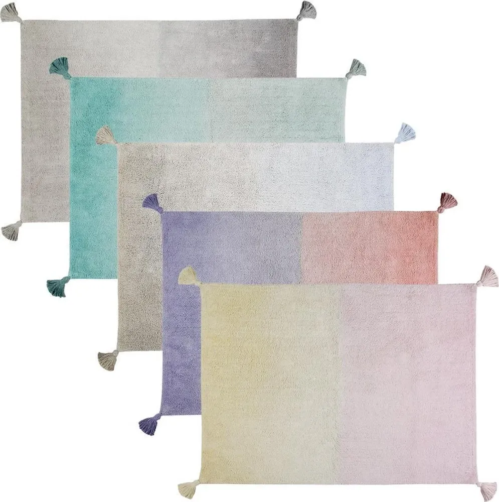 Lorena Canals Tapis réversible en coton lavable - Vice Versa Gris S - 120x160cm