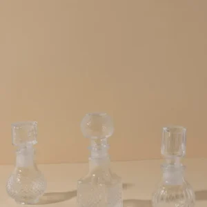 Lot de 3 mini bouteilles en verre · Déco ·