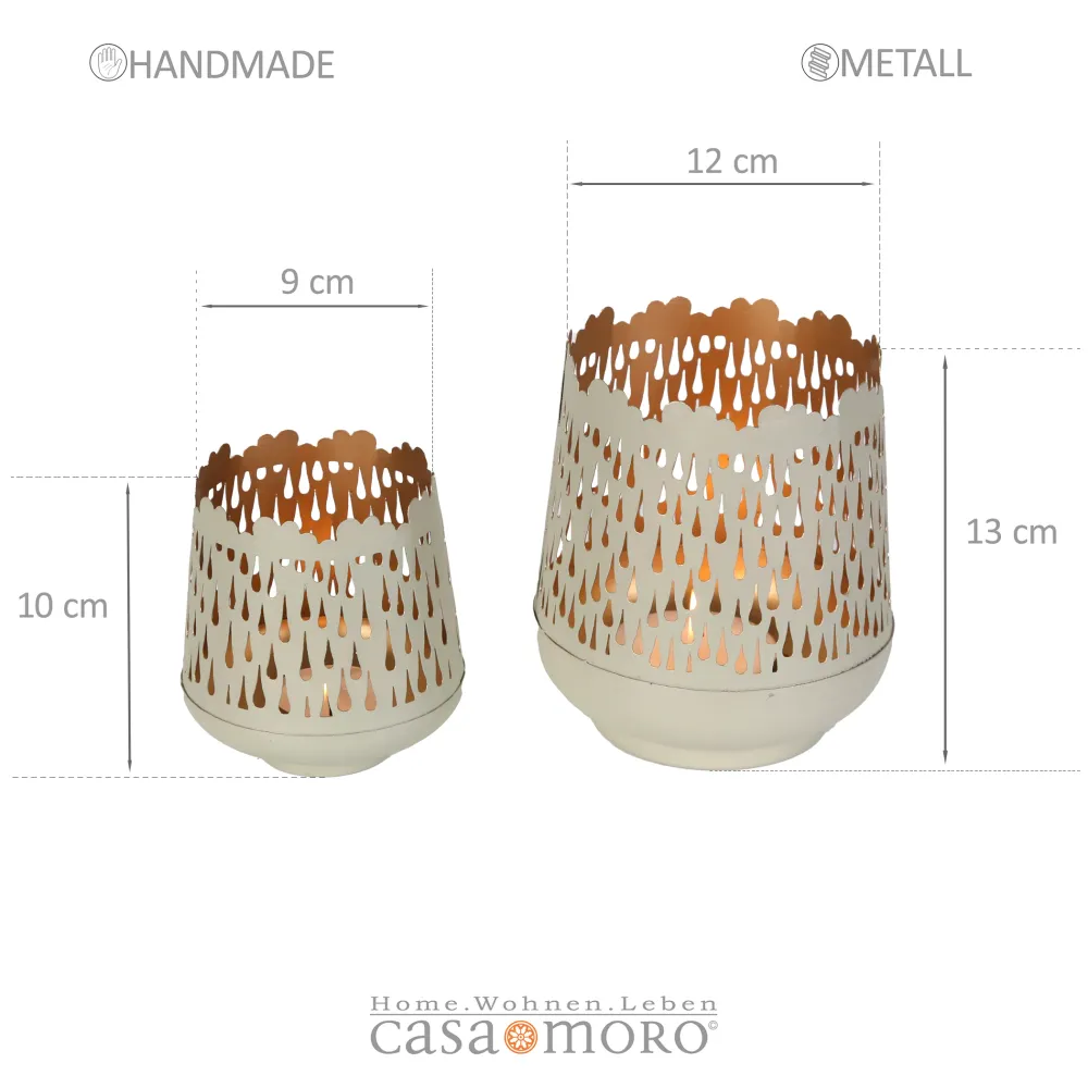 Lot de 2 photophores Tino
