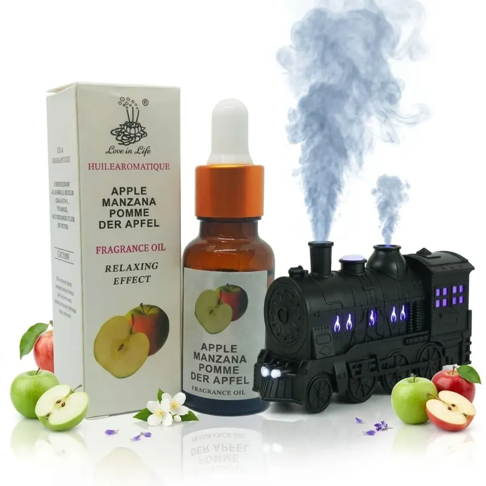 Diffuseur Aromatique Locomotive + Huile Essentielle Pomme – Ambiance & Senteurs Maison Love in Life