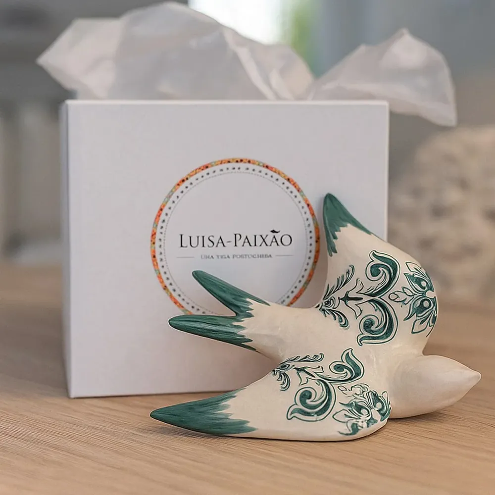 Coffret hirondelle "Azulejos" - Vert Luisa Paixao