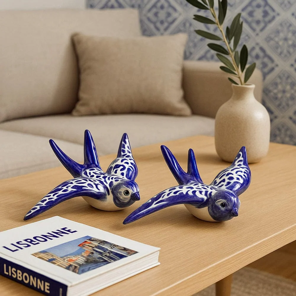 Coffret hirondelle "Coimbra" - Bleu Luisa Paixao