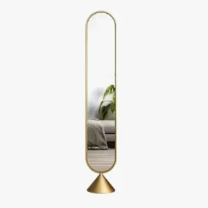 miroir rotatif au sol avec support de rangement pour décoration intérieure Or Lumeers_marketplace