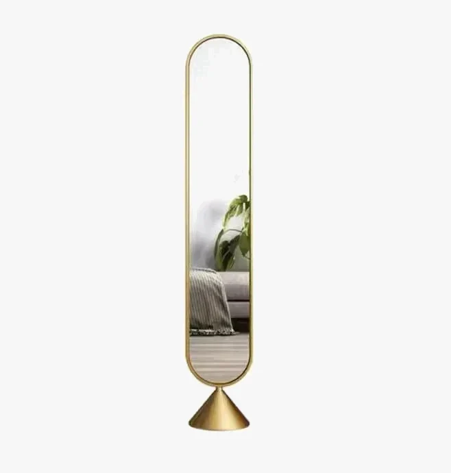 miroir rotatif au sol avec support de rangement pour décoration intérieure Or Lumeers_marketplace