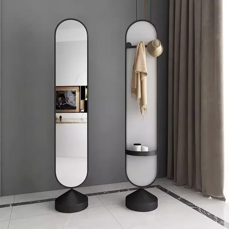 miroir rotatif au sol avec support de rangement pour décoration intérieure Or Lumeers_marketplace