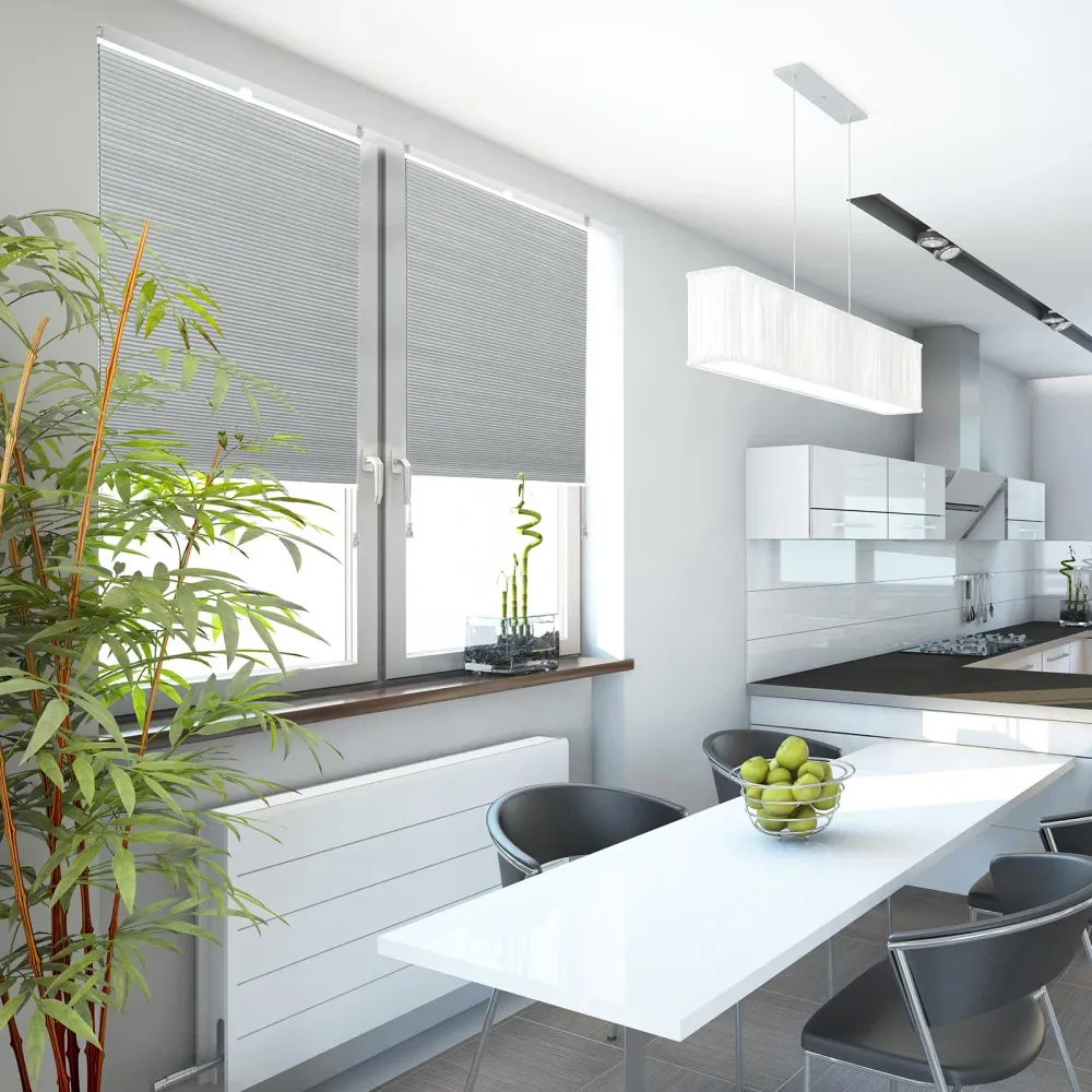 Store plissé alvéolé sans perçage pour fenêtres chambre Blue Lumeers_marketplace