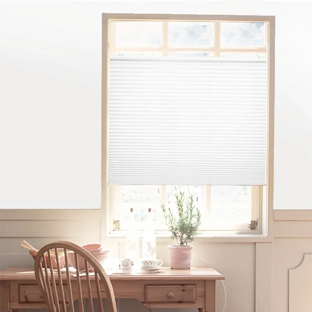Store plissé auto adhesif pour fenetre cuisine balcon Black Lumeers_marketplace