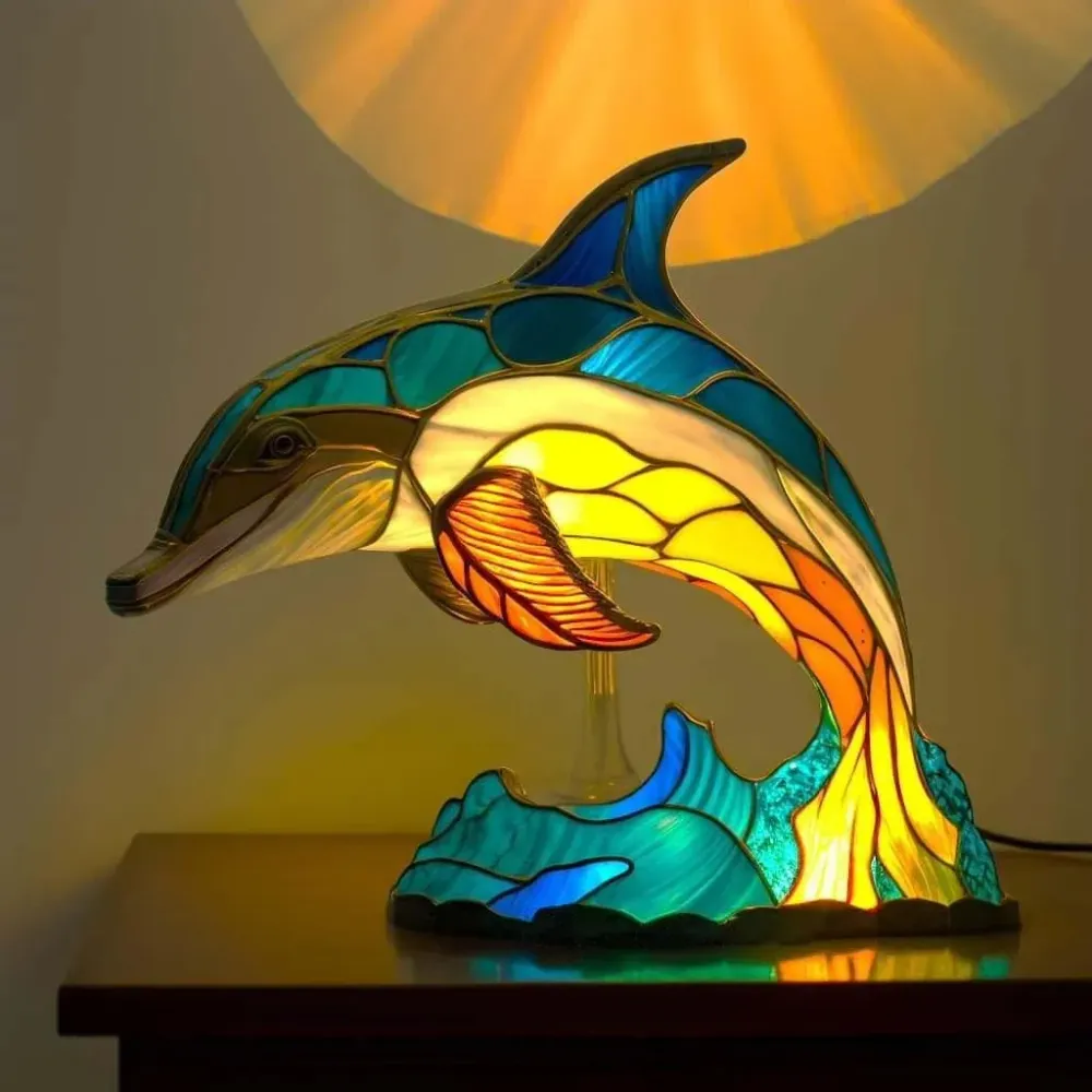 LumiVerre - Décoration Colorée en Vitrail pour Maison Hibou