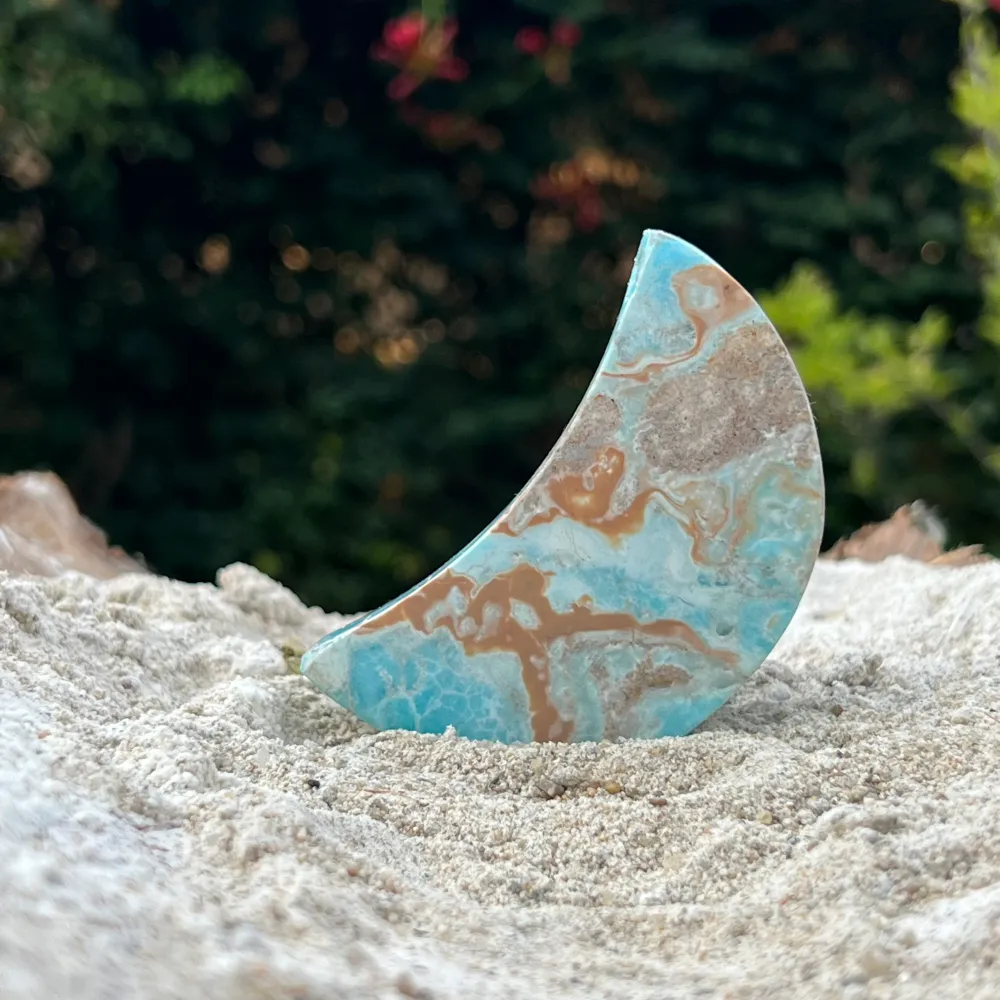 Lune aragonite bleu m2