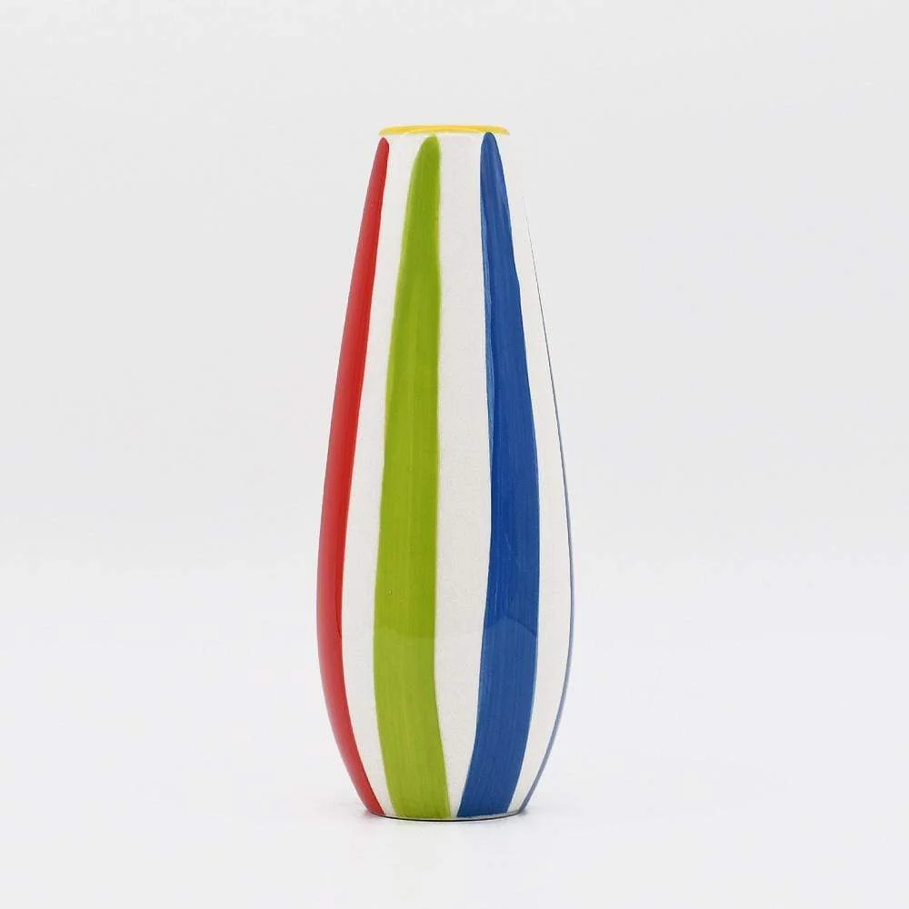 Ensemble de 3 vases rayés multicolores LUPA