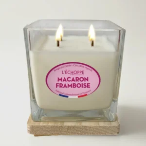 Macaron Framboise - Bougie parfumée 400g