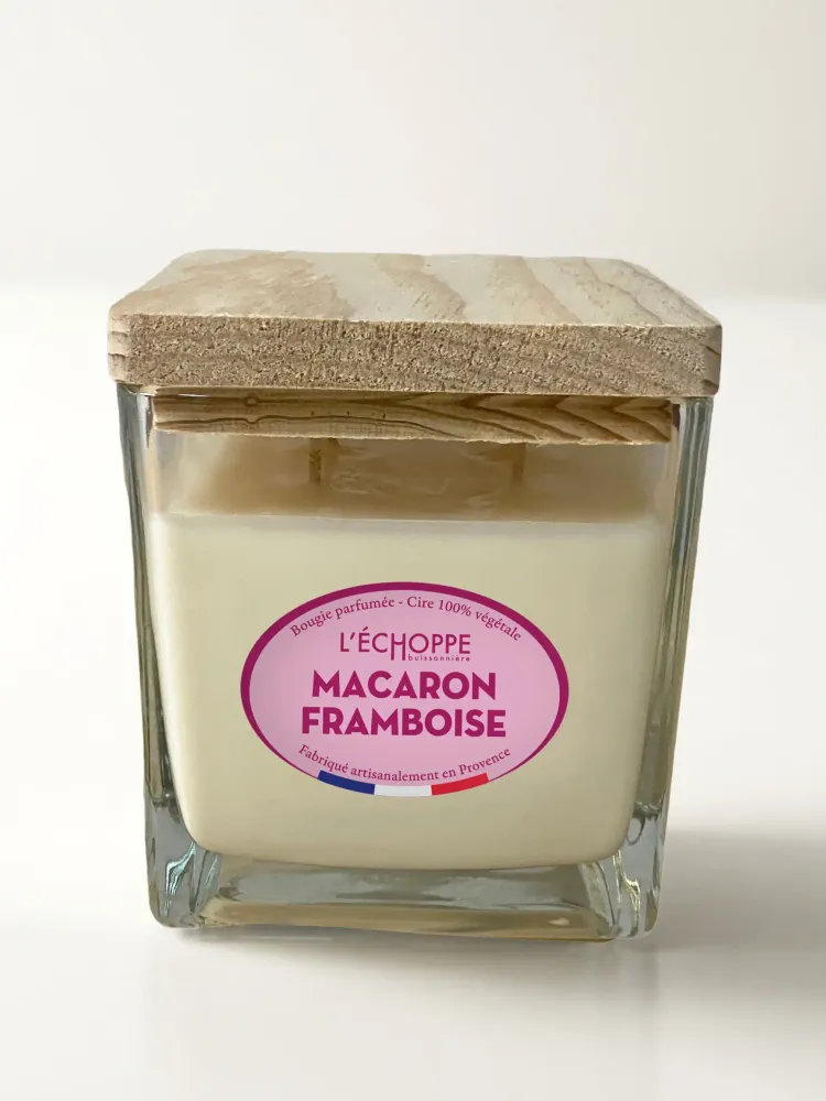 Macaron Framboise - Bougie parfumée 400g