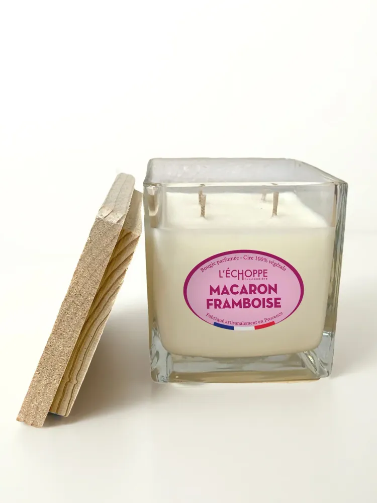 Macaron Framboise - Bougie parfumée 400g