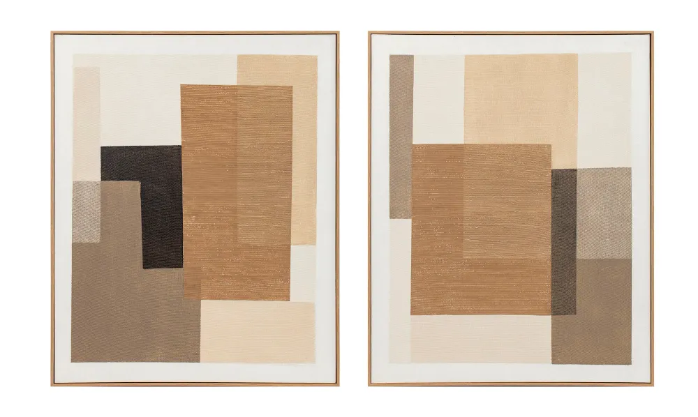 MAELINE N°2 Toile Abstraite marron 101x82 cm