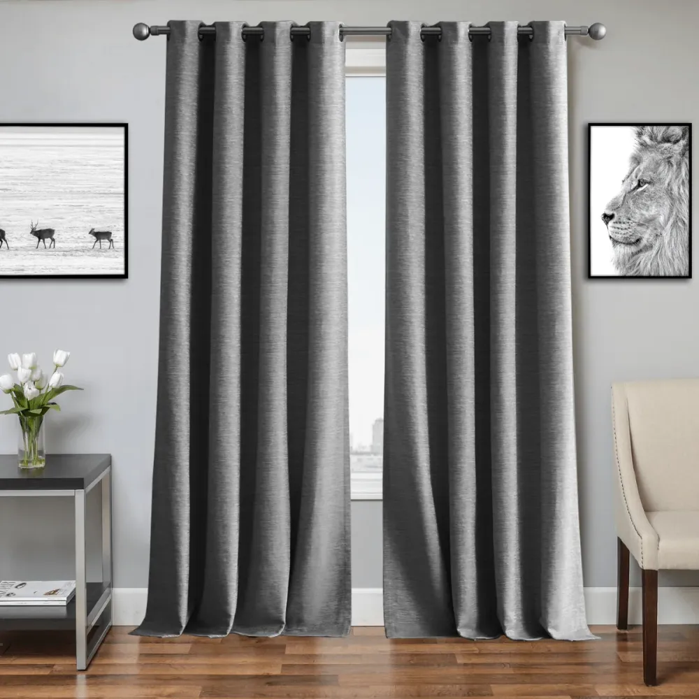 Bordeaux - Grommet Panel 2pk Faux Linen Magasins Hart | Hart Stores