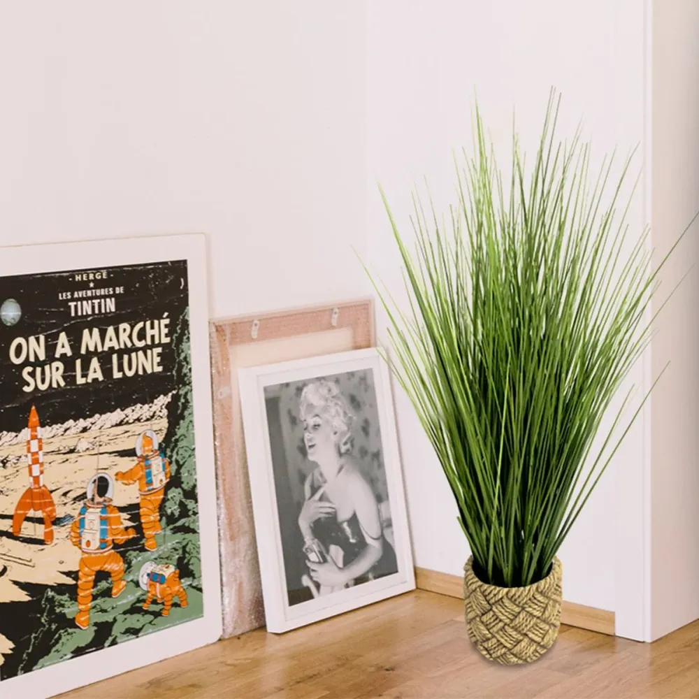 Herbe Pvc Dans Pot Céramique 11.43x11.43x71 Magasins Hart | Hart Stores