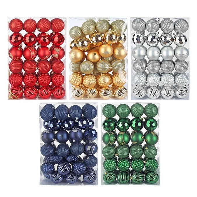Lot de 48 décorations de Noël à motifs – 70 mm Magasins Hart | Hart Stores