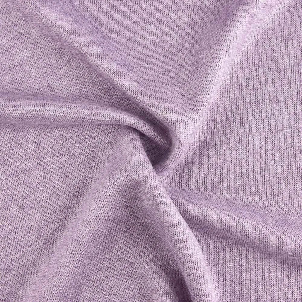 Maille tricotée angora marbré Lilas