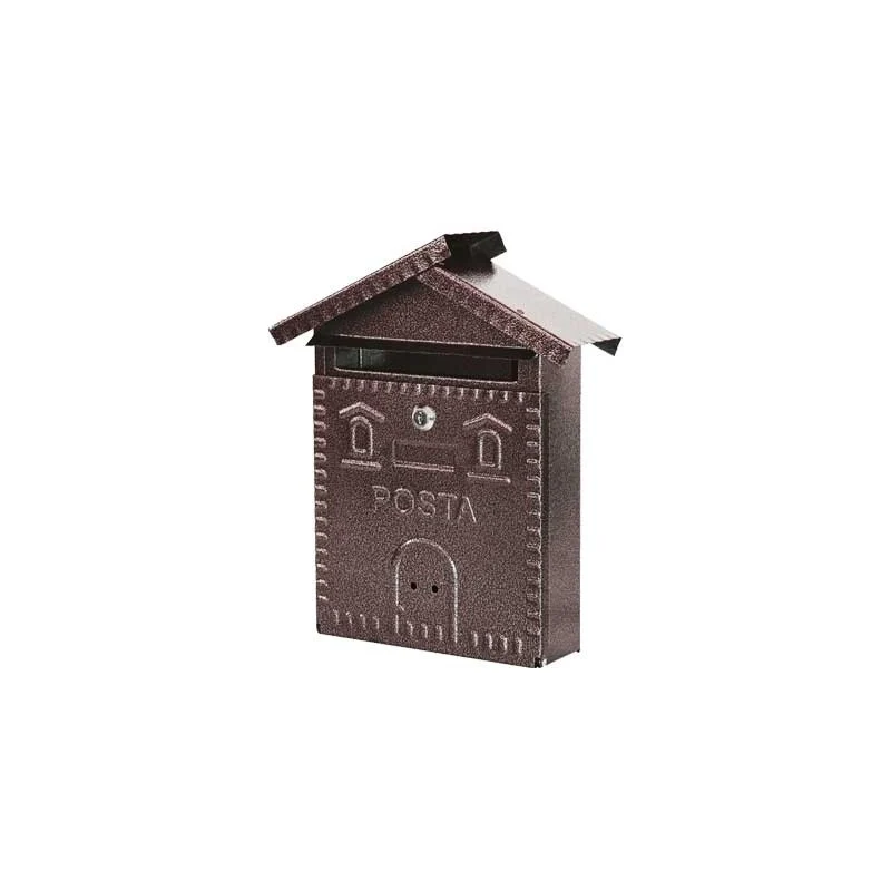 Maison de boîte aux lettres 'rustique' mm 280x90x350h - cuivre