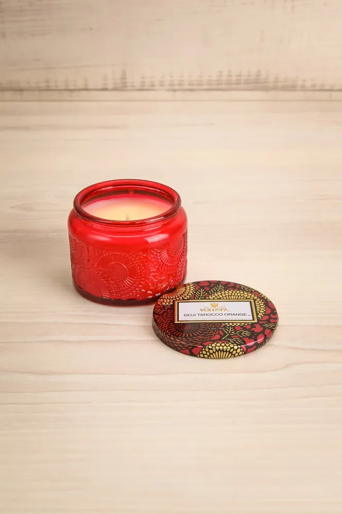 Goji Tarocco Orange | Mini Chandelle en verre Maison Garçonne