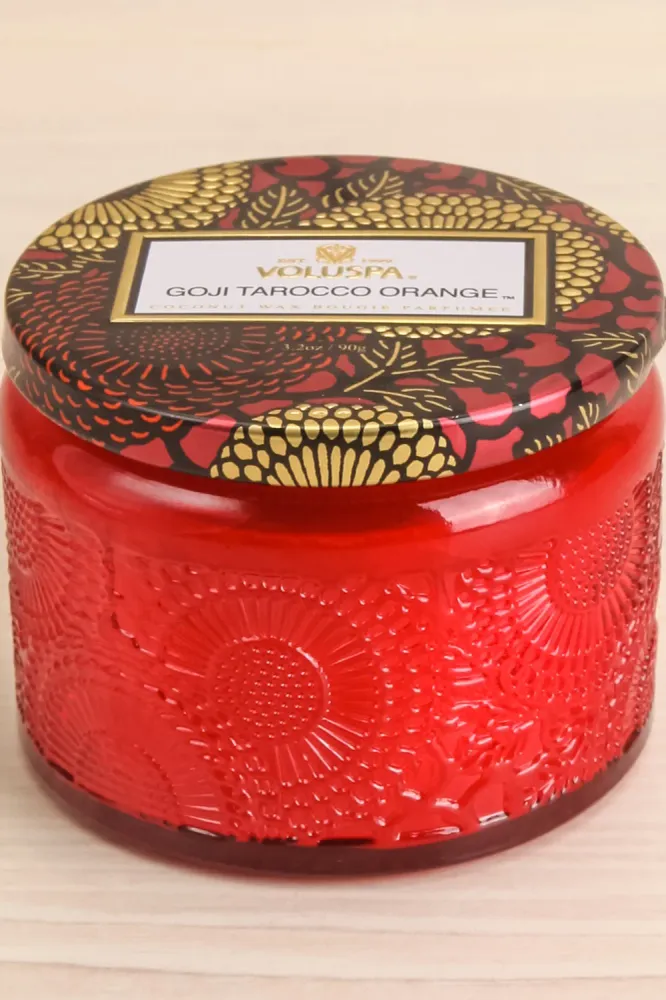 Goji Tarocco Orange | Mini Chandelle en verre Maison Garçonne