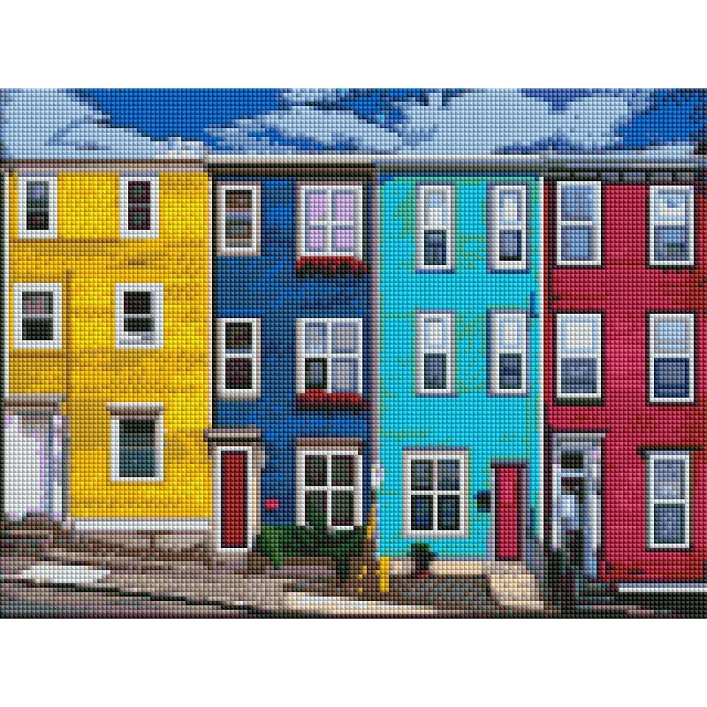 Maisons colorées Jellybean