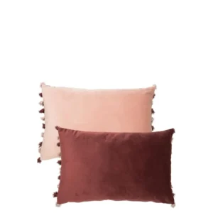 Malini Nappa Cushion, Blush/Aubergine