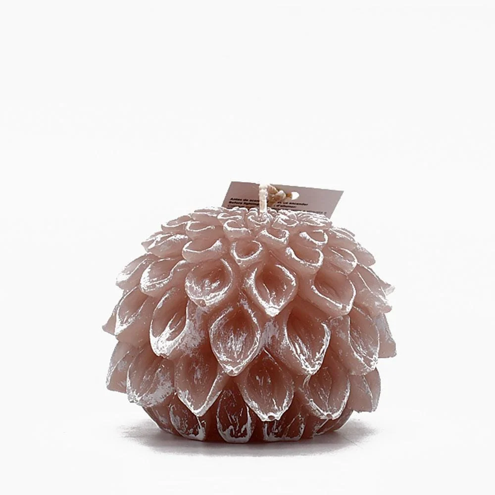 Bougie décorative "Dália" - 15cm MANU