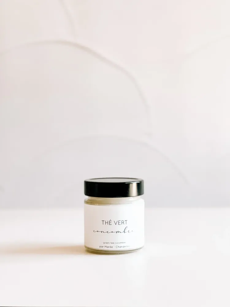 Chandelle de Soya - Thé Vert Concombre (212ml) Marée - chandelles et produits