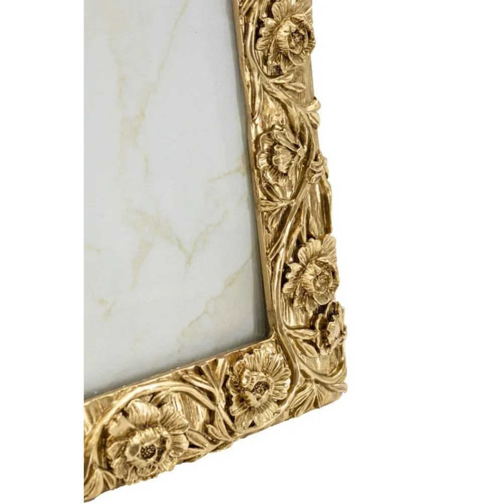 Cadre floral doré coquelicot – Élégant accessoire photo décoratif Mauro Ferretti