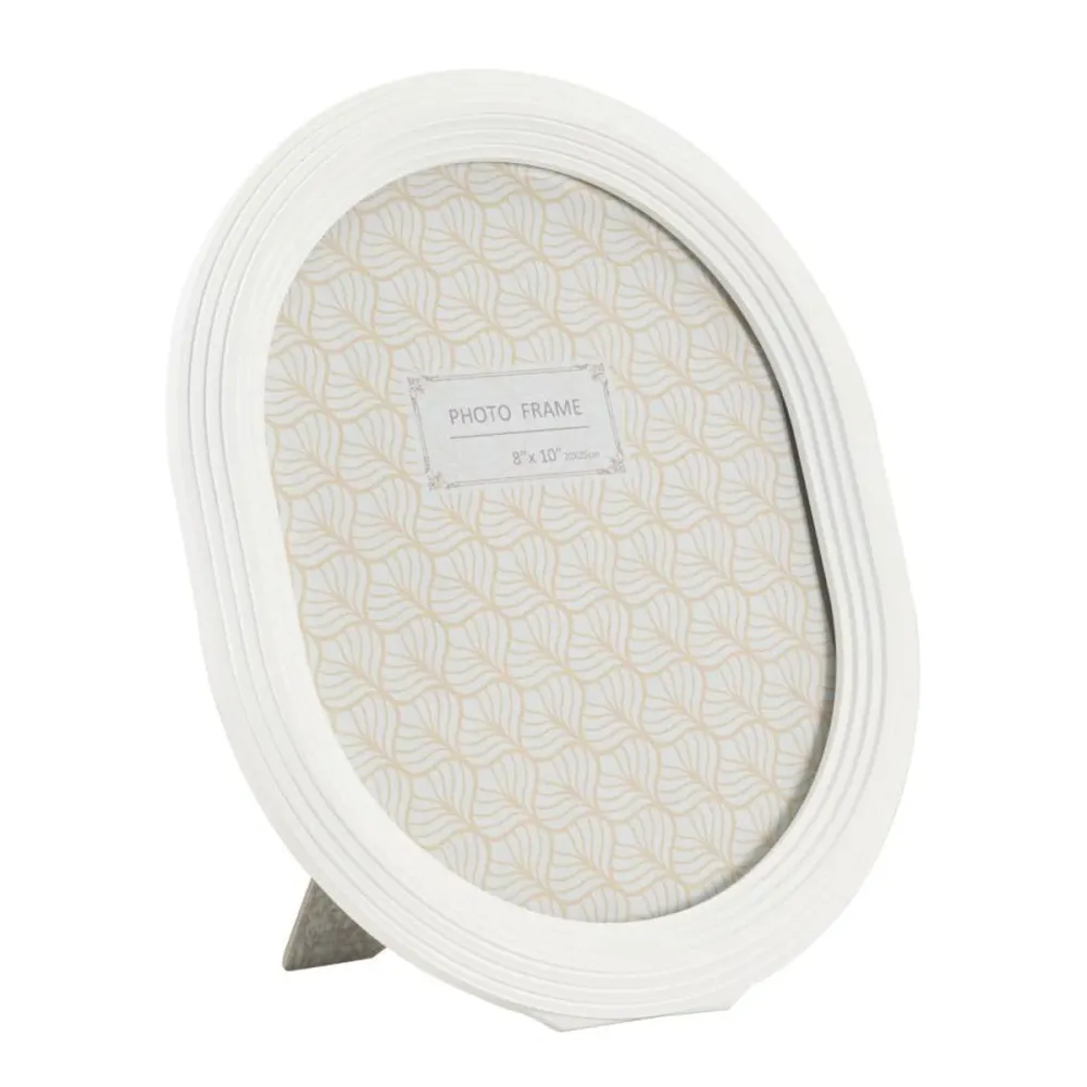 Cadre ovale en résine blanche 20×25 cm – Design simple et élégant Mauro Ferretti