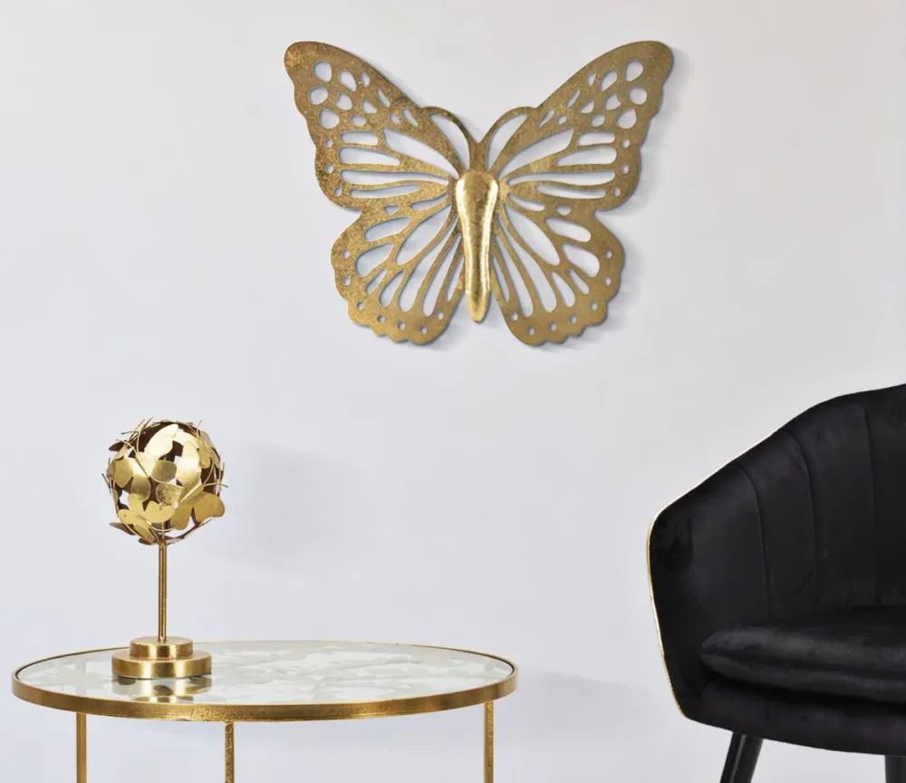 Décoration papillon 3D dorée – Élégante touche murale Mauro Ferretti