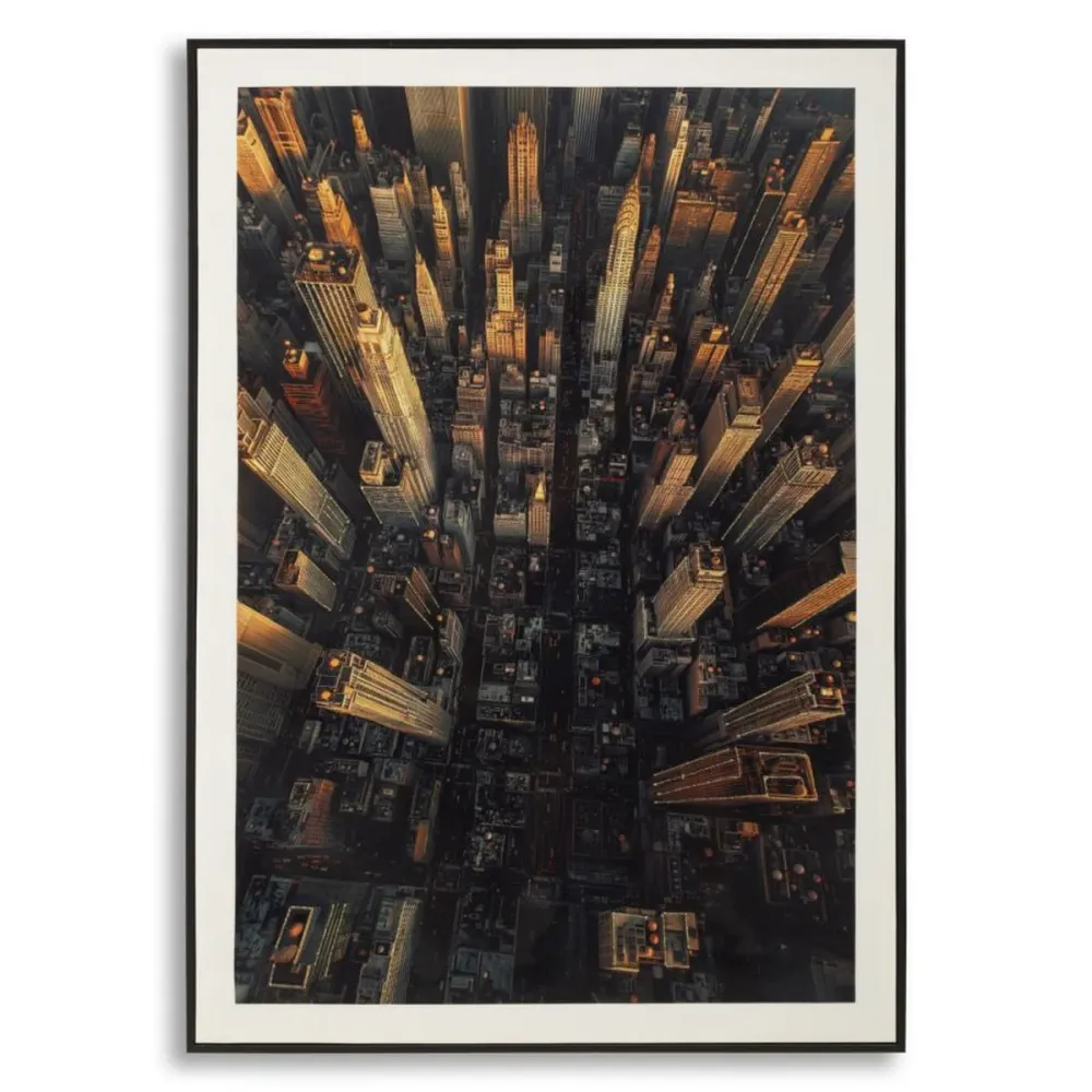 Impression sur toile de Mauro Ferretti, laquée, avec cadre en bois de sapin, New York.