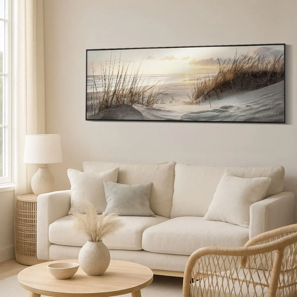 Impression sur toile de Mauro Ferretti, laquée, avec cadre en bois de sapin.