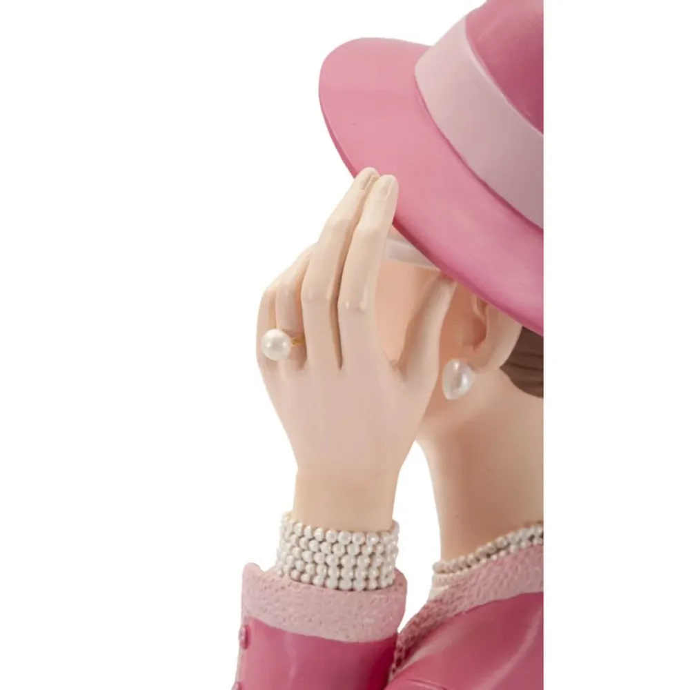 Élégante dame parisienne en rose – Statue décorative chic Mauro Ferretti