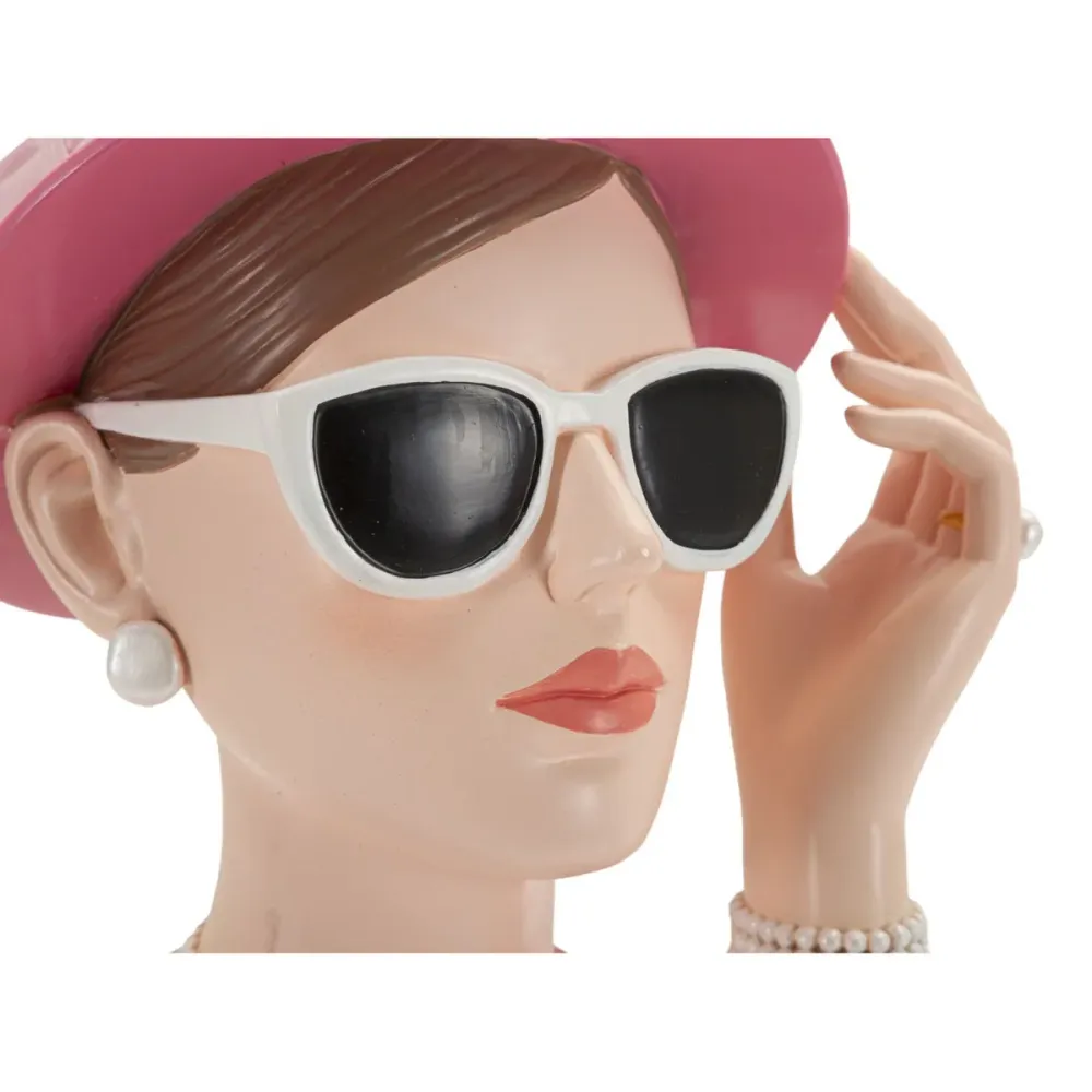 Élégante dame parisienne en rose – Statue décorative chic Mauro Ferretti