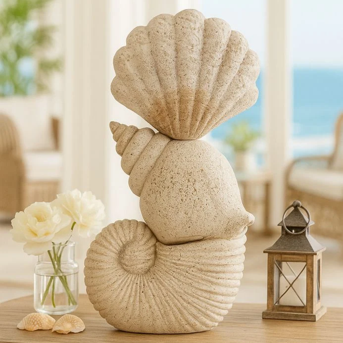 Mauro Ferretti figura coquillage sable polyrésine