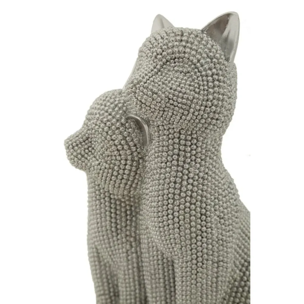 Paire de chats accroupis – Figurines décoratives élégantes Mauro Ferretti