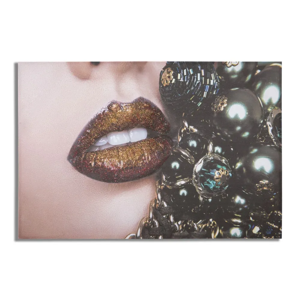Portrait de femme aux tons chauds sur toile – Impression artistique murale Mauro Ferretti