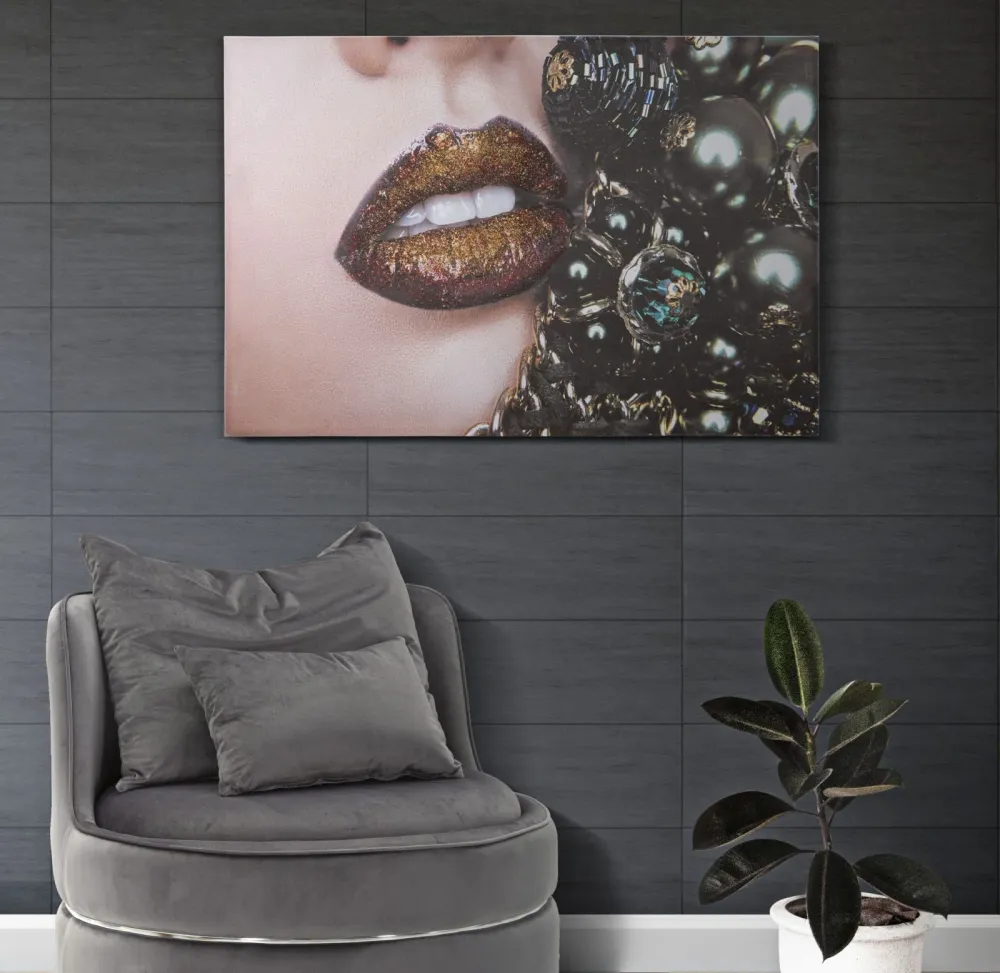 Portrait de femme aux tons chauds sur toile – Impression artistique murale Mauro Ferretti