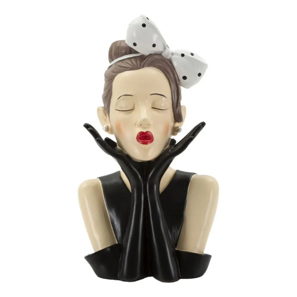 Sculpture de femme hollywoodienne rétro – Décoration glamour vintage pour la maison Mauro Ferretti
