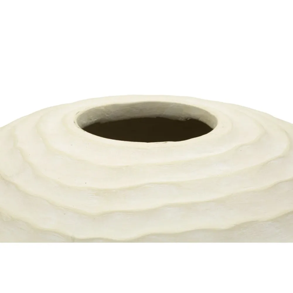 Vase haut côtelé mat – Décoration inspirée par la nature hivernale Mauro Ferretti